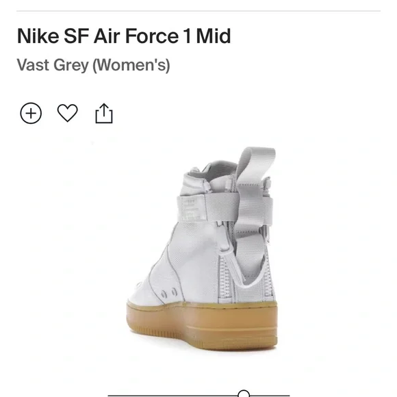 NIKE Air Force SF AF1 mid Vast Gray - Picture 4 of 7